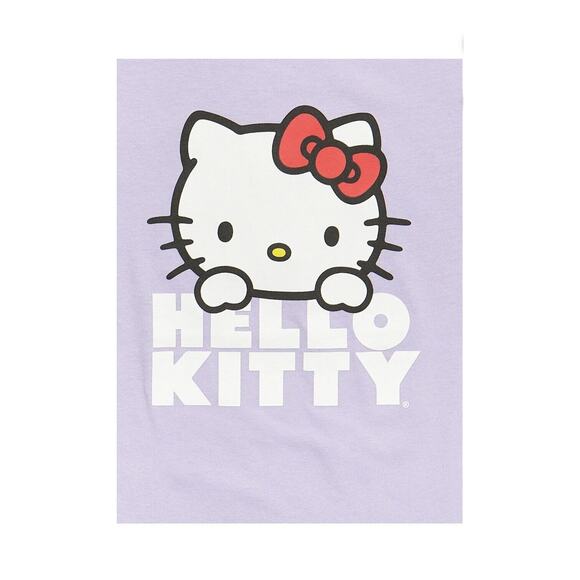 Sanrio Hello Kitty Tiny Chum Purple T Shirt Shorts 2 Piece Outfit Set Size M 7/8 - Picture 3 of 12